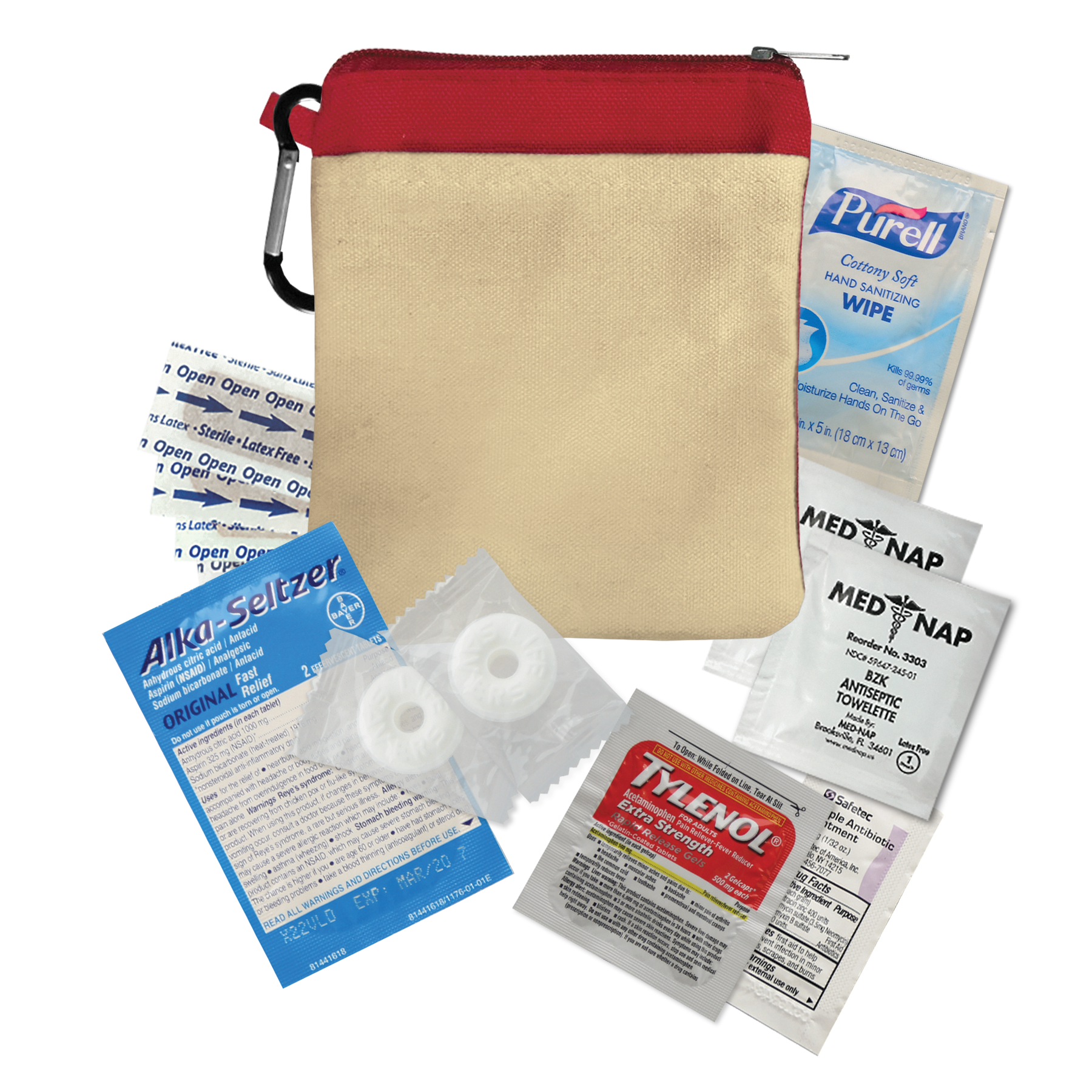 Garyline® New Recovery Zipper Pouch First Aid Kit – 12 Piece